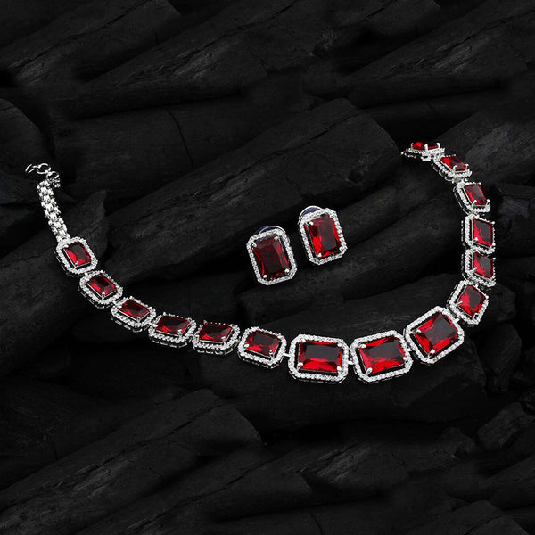Diamond Necklace &Earrings Buti Set – Wedding & Party Jewellery for Women