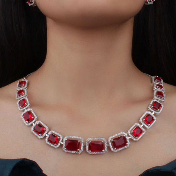 Diamond Necklace &Earrings Buti Set – Wedding & Party Jewellery for Women