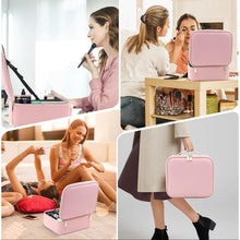 Premium LED Light Makeup Organizer Box – Portable Cosmetic Case with Touch Mirror