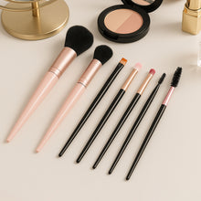 7 Pcs Premium Makeup Brush Set – Dual-Tone Handles & Soft Bristles