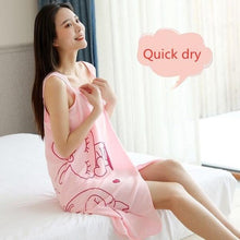 Soft Cotton Bathrobe Towel Dress – Quick-Dry & Wearable Design