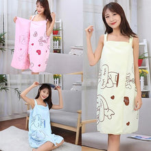 Soft Cotton Bathrobe Towel Dress – Quick-Dry & Wearable Design